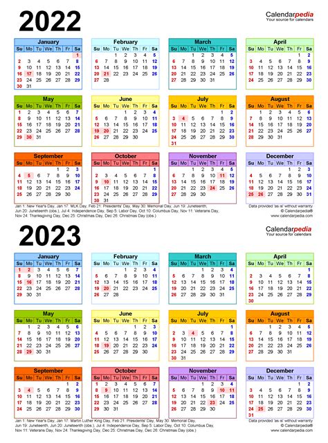 Free Printable Calendar 2022-2023