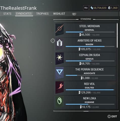 Why do we have standing limit at max rank? - General - Warframe Forums