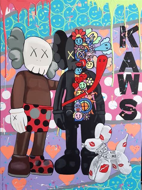 Kaws. Acrylic painting. Original artwork Painting by Ksenia Voynich ...