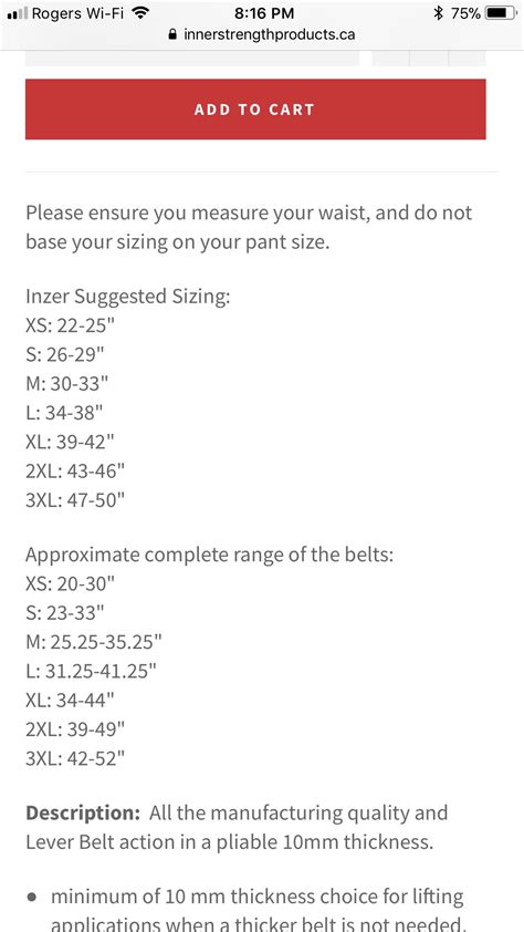 Inzer lever belt sizing : r/powerbuilding