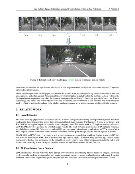 Ego Vehicle Speed Estimation using 3D Convolution with Masked Attention ...