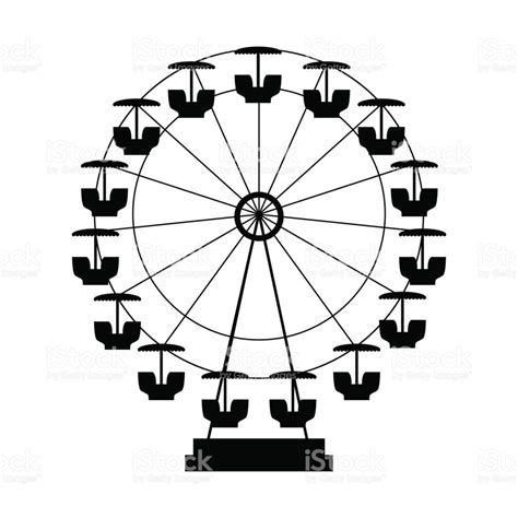 Ferris Wheel Silhouette Vector at Vectorified.com | Collection of ...