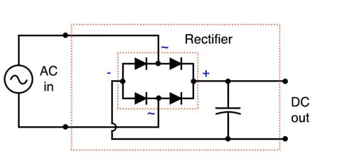 circuit diagram of full wave bridge rectifier with capacitor filter ...