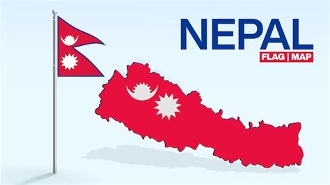 Premium Vector | Nepal Map with Nepal Flag Template 2023