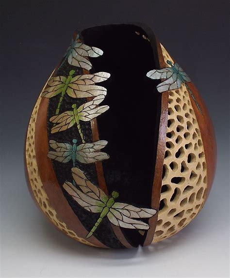 "Untitled" (Original art by Carved Gourds by Susan K. Burton) | Gourds ...