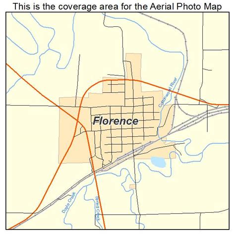 Aerial Photography Map of Florence, KS Kansas