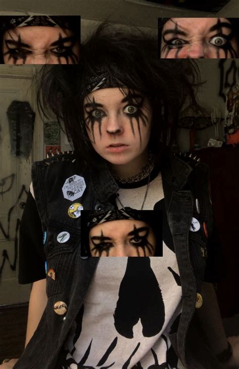 deejaysux on tiktok in 2020 | Punk rock makeup, Glam rock, Punk