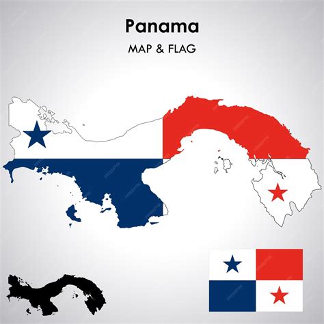 Premium Vector | Panama flag and map design map flag vector file