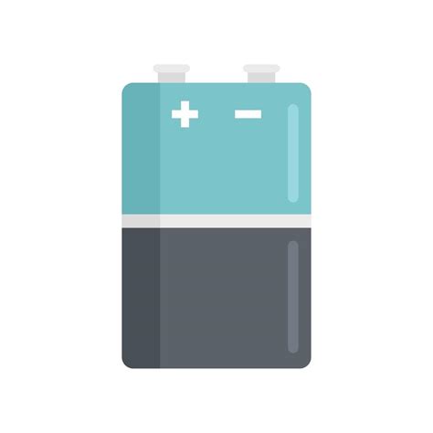 Battery charge icon flat vector. Energy full 17336985 Vector Art at ...