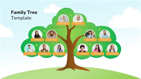 Family Tree PowerPoint Infographic Slide Template - SlideBazaar