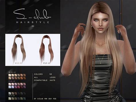 Long hair 202105 by S-Club WM at TSR » Sims 4 Updates