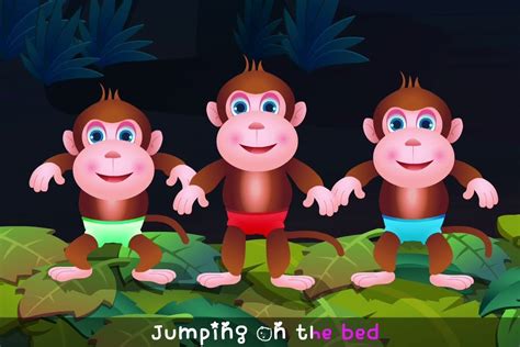 Five little monkeys jumping on the bed part 1 the naughty monkeys ...