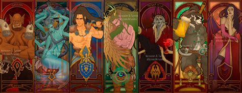 Warcraft characters (7 Deadly Sins) in art nouveau style by ...