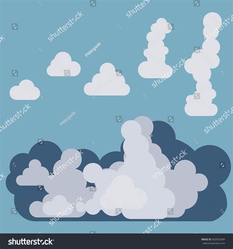 Formation Storm Clouds Vector Illustration Stock Vector (Royalty Free ...