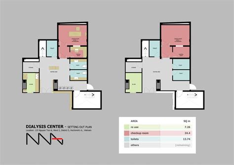 Dialysis Center - Floor Setting Out Plans designed by NGHIA NGUYEN ...