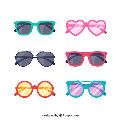 Free Vector | Modern sunglasses collection in flat style