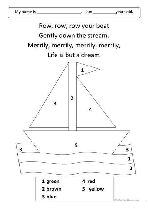 Row your boat - English ESL Worksheets for distance learning and ...