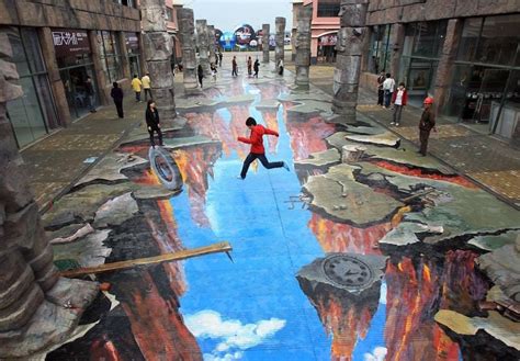 3D Street Art: 14 Eye-Popping Optical Illusions Created In Chalk