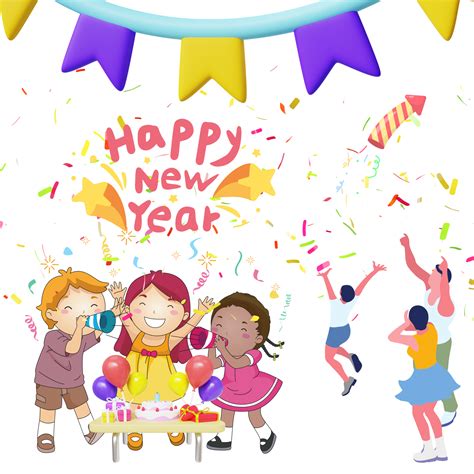 Happy New Year Celebration 16406745 PNG