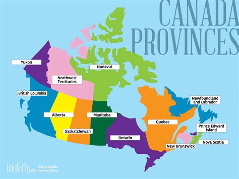 Pattern for Canada Map // Canada Provinces and Territories // - Etsy Canada