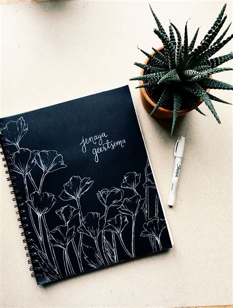 Flower sketchbook cover | Sketchbook cover, Diary cover design, Book ...