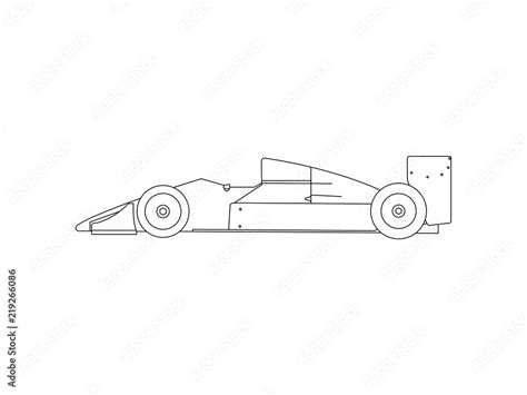 Formula 1 race car line drawing sketch vector Stock Vector | Adobe Stock