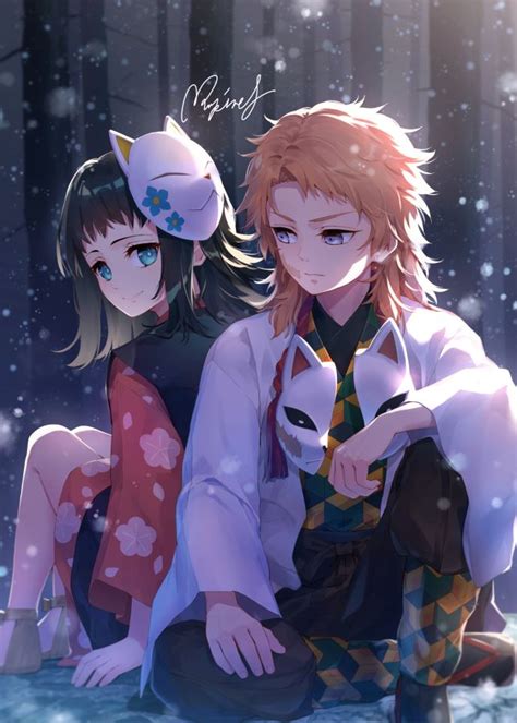 Makomo x Sabito - - Lặng người khi ngắm bộ ảnh fan art Kimetsu no Yaiba ...