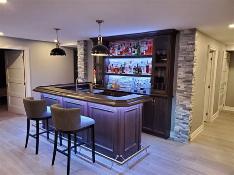 Custom Home Bar with Stone Accents! | Basement bar designs, Home bar ...