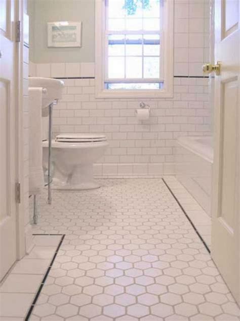 White Hexagon Bathroom Tile Design 025 | Classic bathroom tile, Subway ...