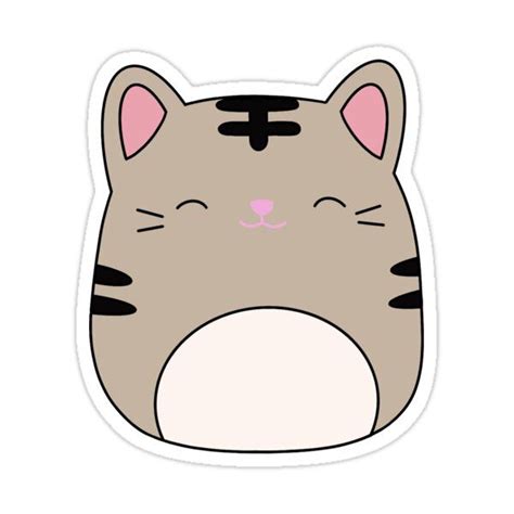 Grey Cat Squishmallow- Tally the Grey Cat Squishmallow Sticker by ...