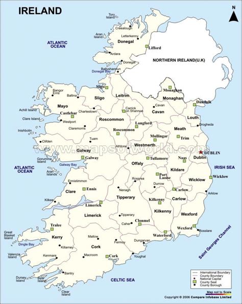 Map Of Counties In Ireland | This County Map Of Ireland Shows All 32 ...