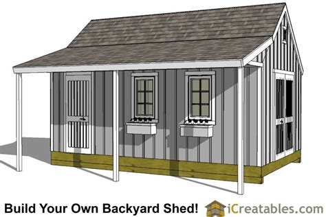 12x20 garden shed plans | Wood shed plans, Shed with porch, Diy shed plans