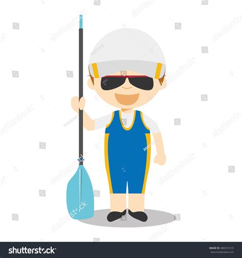 Sports Cartoon Vector Illustrations Rowing Stock Vector (Royalty Free ...