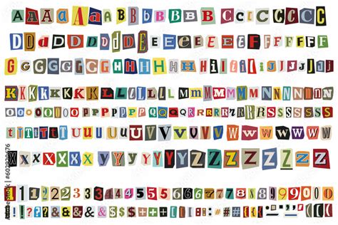 Cut out ransom vector letters alphabet. Blackmail or Ransom Kidnapper ...