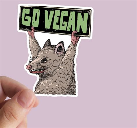 Vegan Sticker Veganism Vegan Vinyl Sticker Vegetarian - Etsy