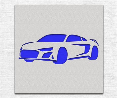 Sports Car Stencil - Art and Wall Stencil - Stencil Giant