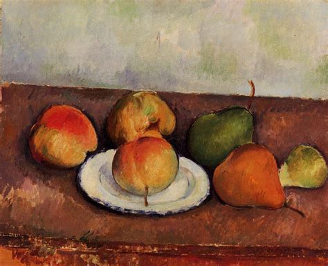 Still Life Plate and Fruit - Paul Cezanne - WikiArt.org - encyclopedia ...