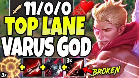 TOP LANE VARUS *GOD* IS TOTALLY BROKEN | Best Varus Season 10 Build ...