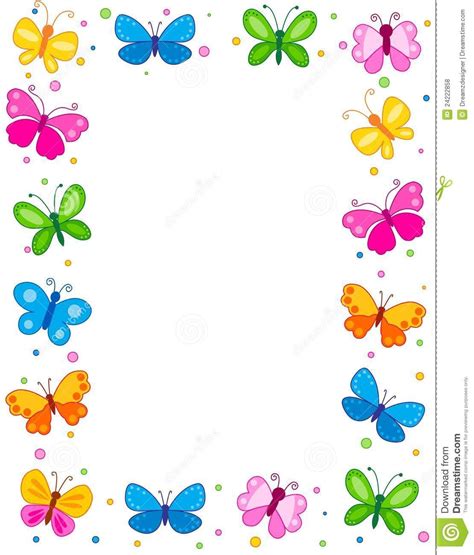 Butterfly border | Butterfly clip art, Floral border design, Boarders ...