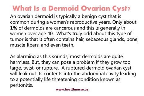 Dermoid Ovarian Cyst Surgery Warning!