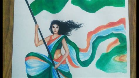 Bharat mata Painting, // easy independence day 2020 art and project ...