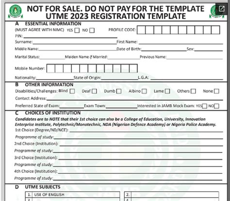 Jamb 2022 2023 Form - Printable Forms Free Online