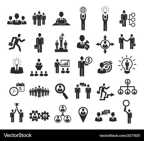 Business people icons Royalty Free Vector Image