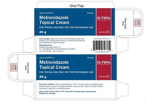 Metronidazole Cream - FDA prescribing information, side effects and uses