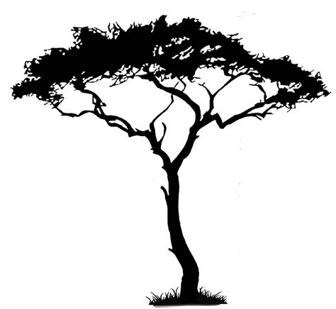 Acacia Tree Silhouette Clipart - ClipArt Best