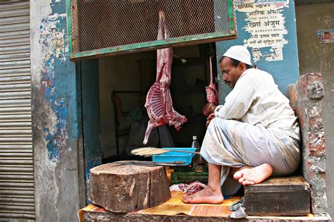 Moradabad: Locals throw meat pieces in the air