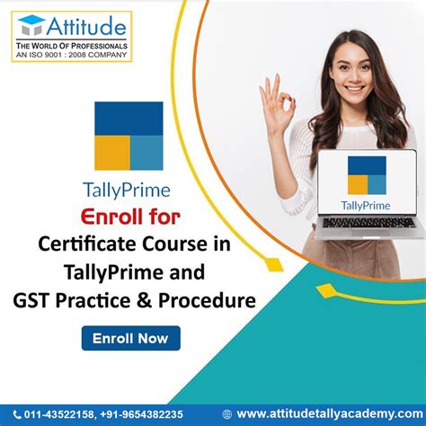 Enroll in the course of tally prime and learn GST practice and ...