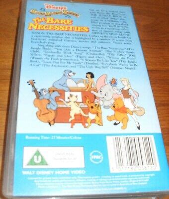 DISNEY SING ALONG Songs Volume 1 The Bare Necessities Jungle Book VHS ...