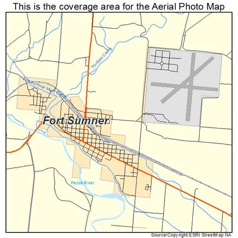 Aerial Photography Map of Fort Sumner, NM New Mexico