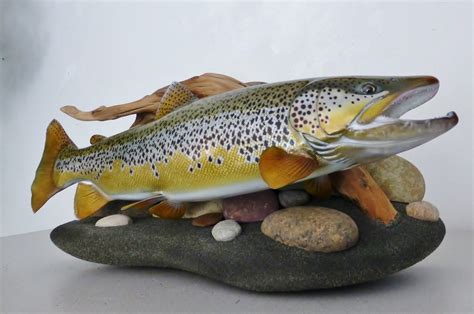 Realistic rainbow, brown, cutthroat, trout fish replicas fish mounts by ...